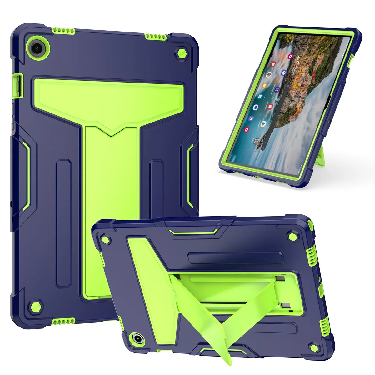 anicestore anicestore laptop case Samsung Galaxy Tab A9+ 11 inch SM-X210/215/216/218 Navy Blue Green — product photo