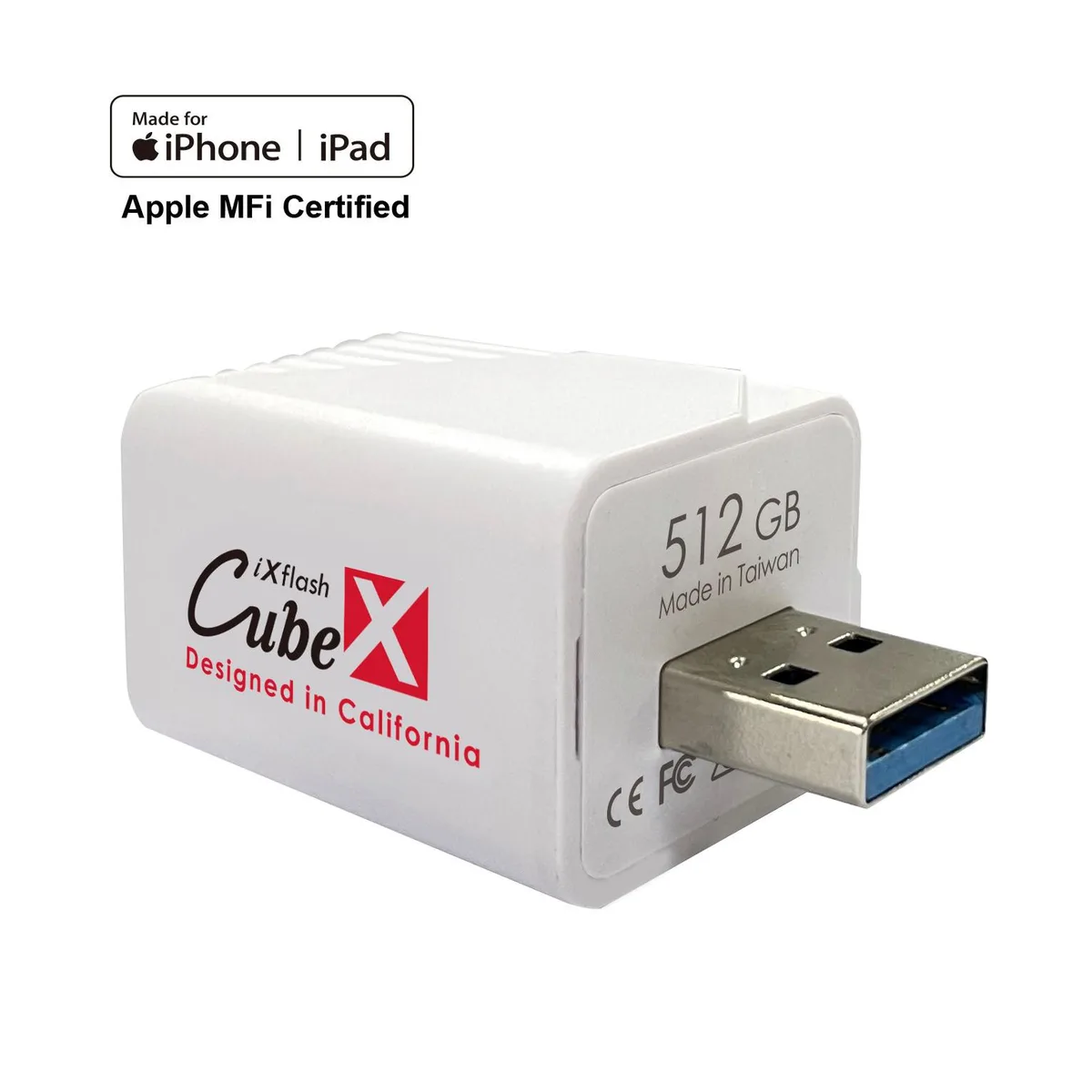 PIODATA PIODATA iXflash Cube 512GB Photo Storage Device USB Type A USB flash drive — product photo