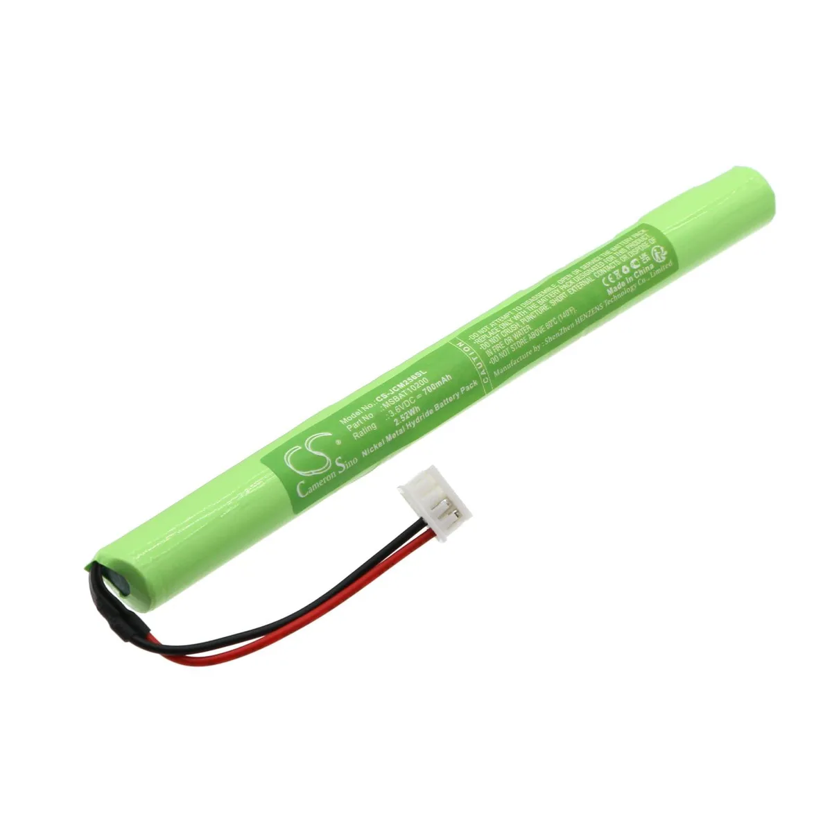  Cameron Sino MS-NCE2566-0 700mAh 3.6V Ni-Zn battery — product photo