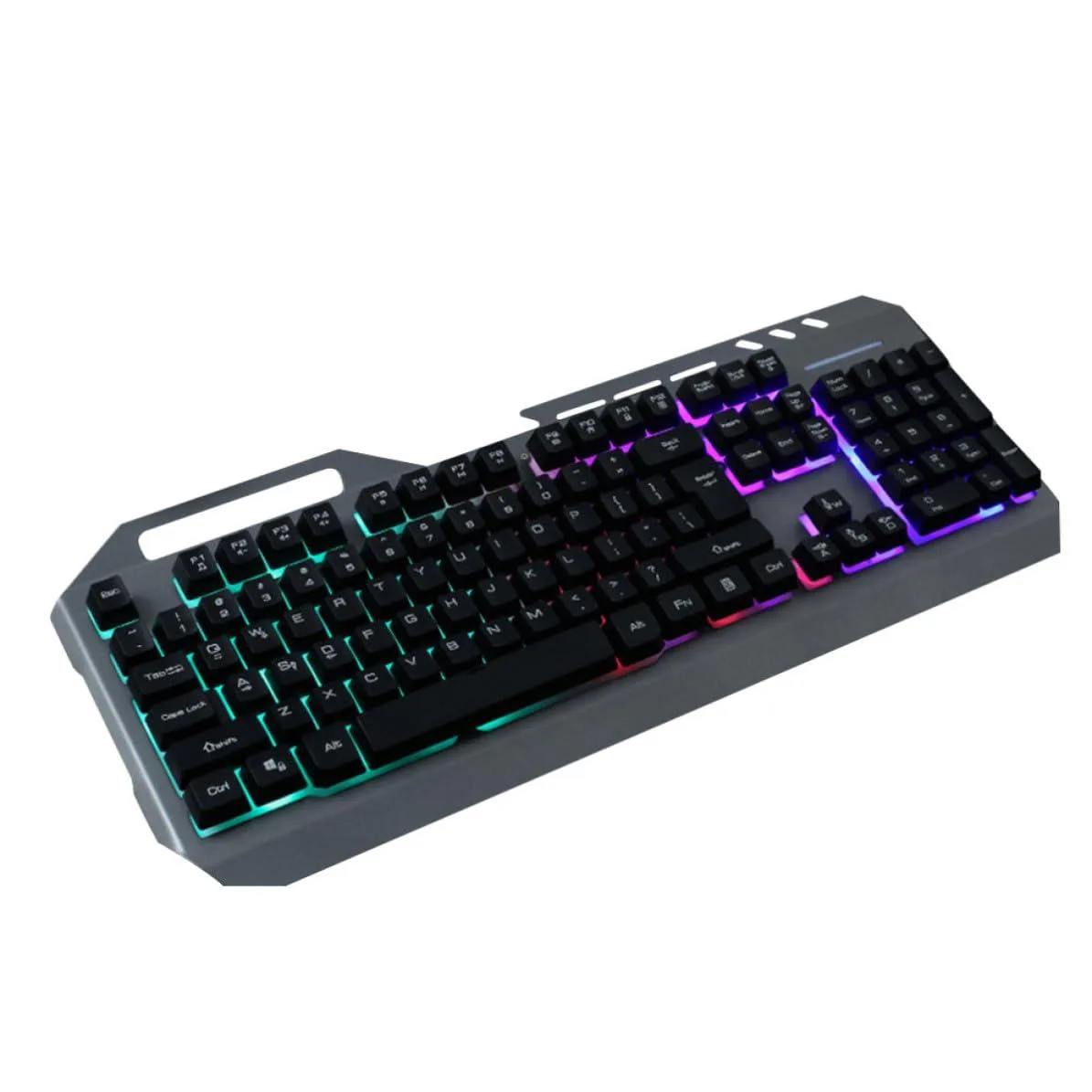  Healifty WI59341EM12DF Wired Mechanical Gaming Keyboard 104 Keys Rainbow LED Black — product photo