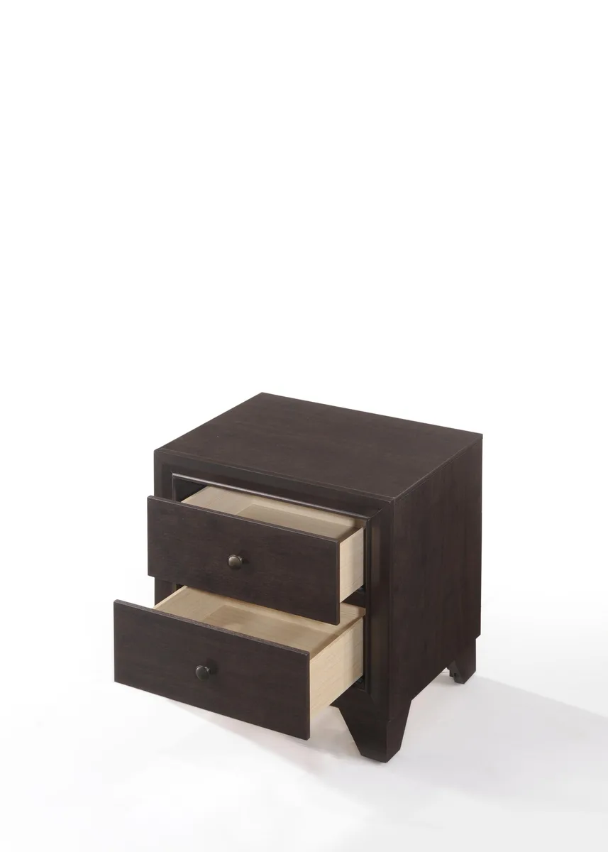 tuphen tuphen Madison Espresso Nightstand 2-Drawer 19in — product photo