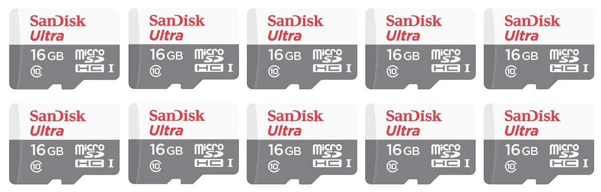 SanDisk SanDisk Ultra 16GB microSDHC Class 10 10-pack — product photo