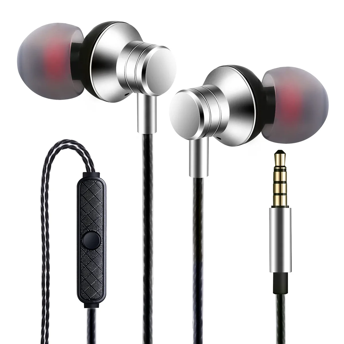 No Sew No Sew EP-EAR01 Silver In-Ear Headphones 3.5mm — product photo