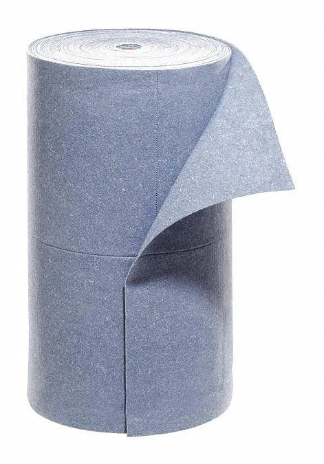 Light blue absorbent roll 150 ft perforated sheets recycled fibers