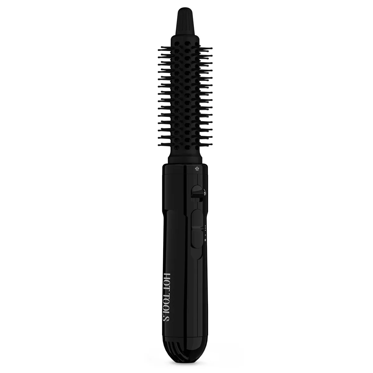 Black Remington hot air styling brush with multi-vent barrel and flexible bristles