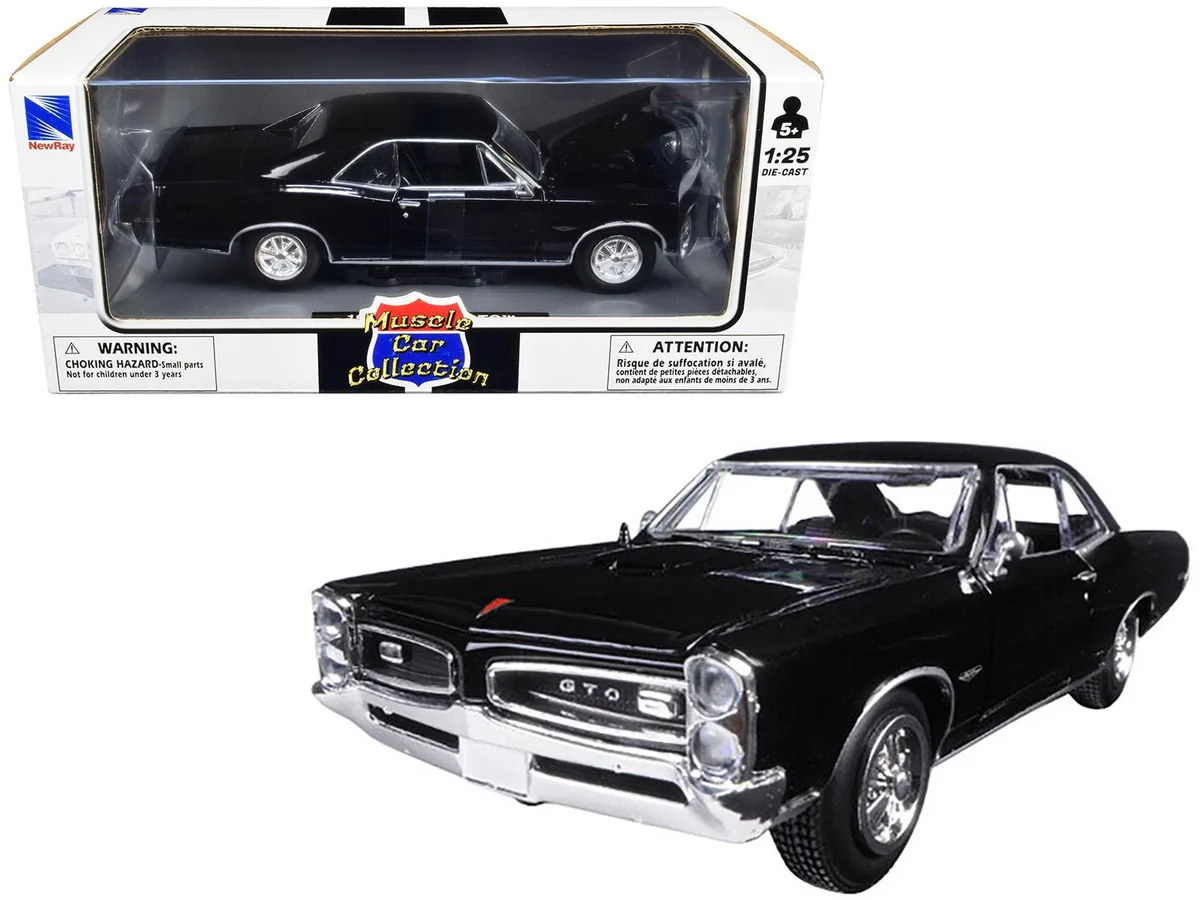 New Ray Toys New Ray Toys 1966 Pontiac GTO Black 1/25 Diecast Vehicle — product photo