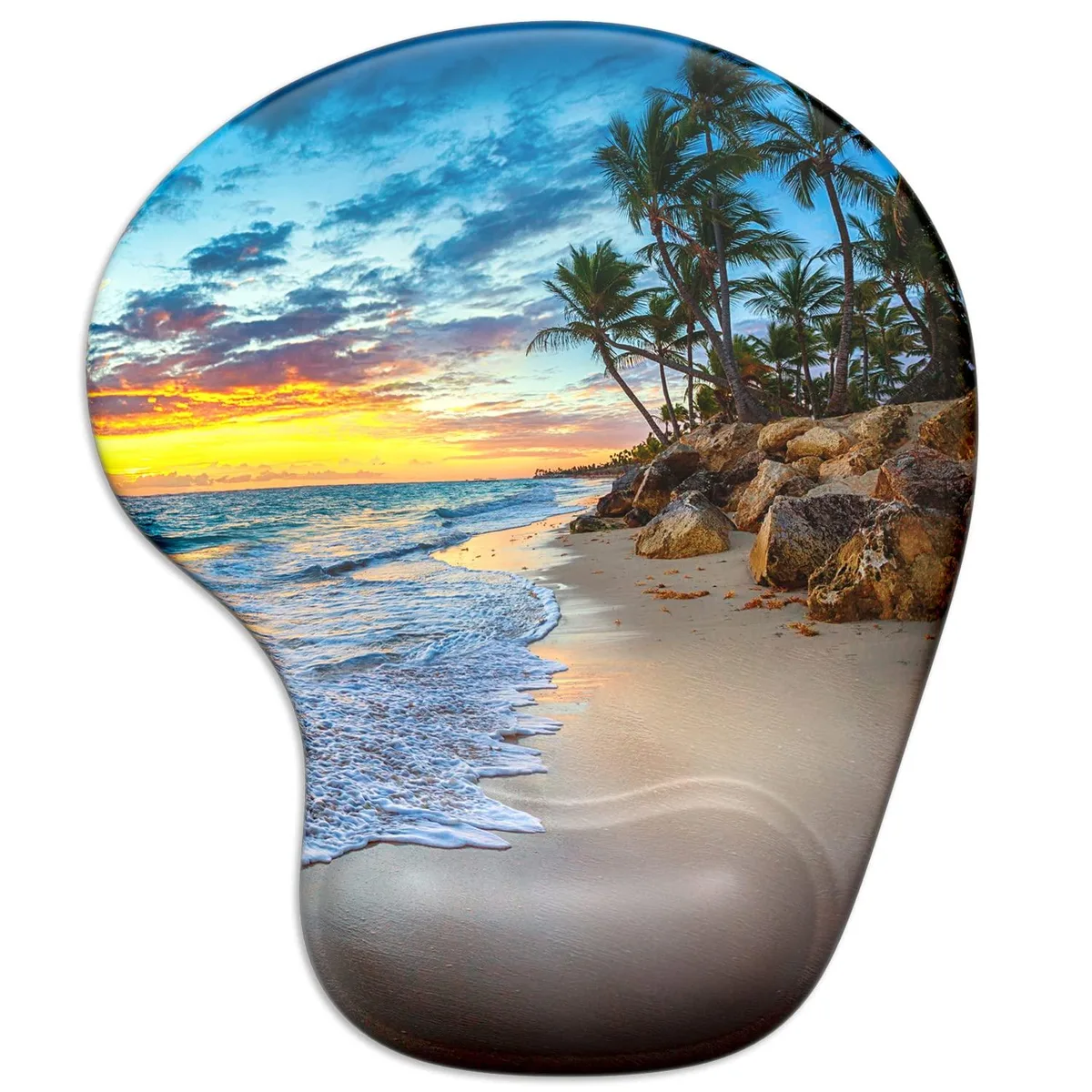  ITNRSIIET UKHS170-Beach Ergonomic Mouse Pad Gel Wrist Rest 9.5 x 8 inches Beach — product photo
