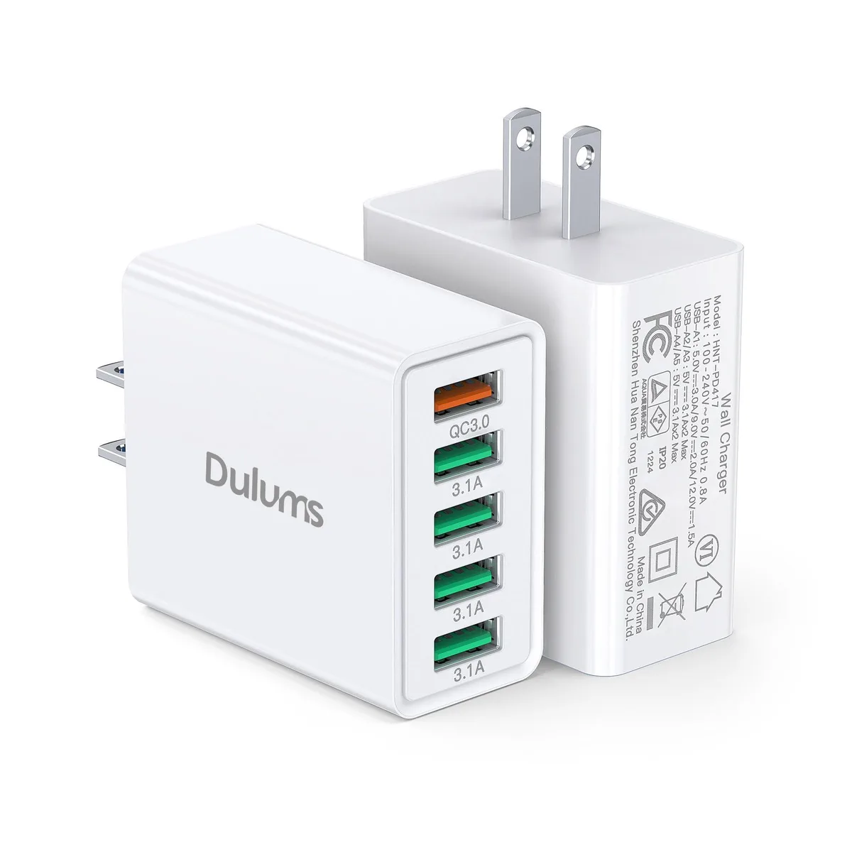 No Sew No Sew 50W 5-Port USB-A Wall Charger 2-Pack — product photo