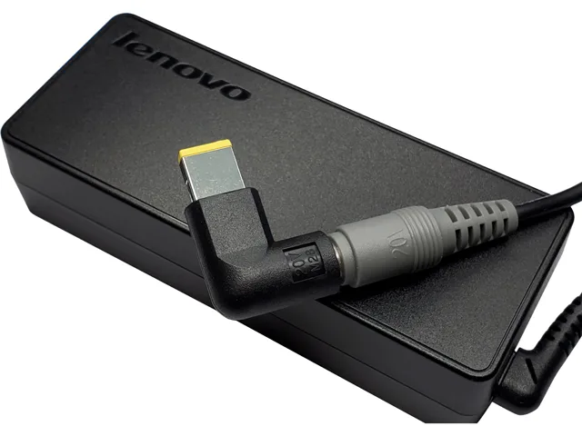 Black 90W AC adapter with right-angle plug and 2-cell lithium-ion battery