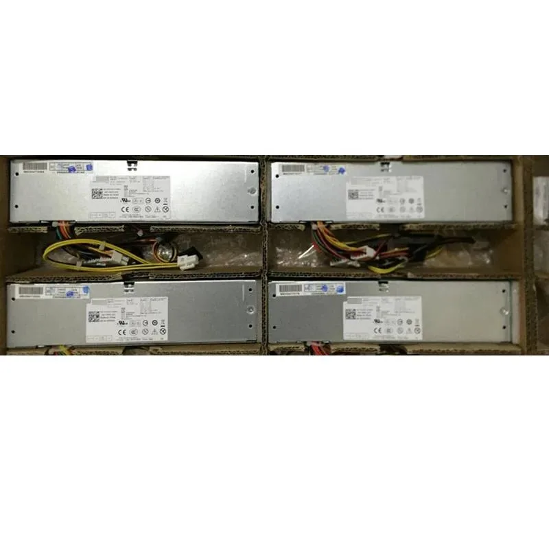 Rectangular silver server PSU with 24-pin, 4-pin, two SATA and one small drive connector