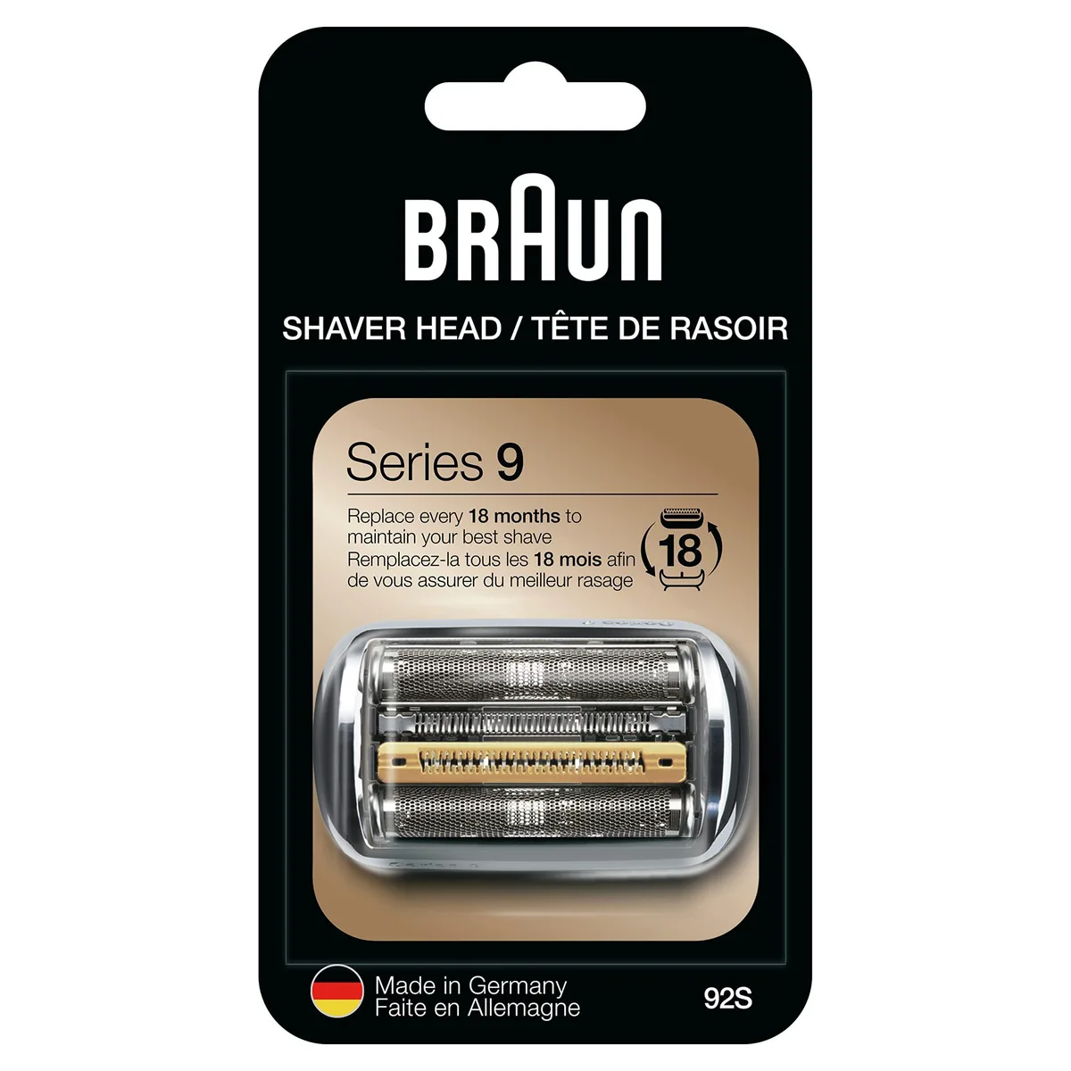 Silver foil shaver head with five cutting elements, detachable, 0.7 by 3.15 by 6.29 inches, 0.04 pounds