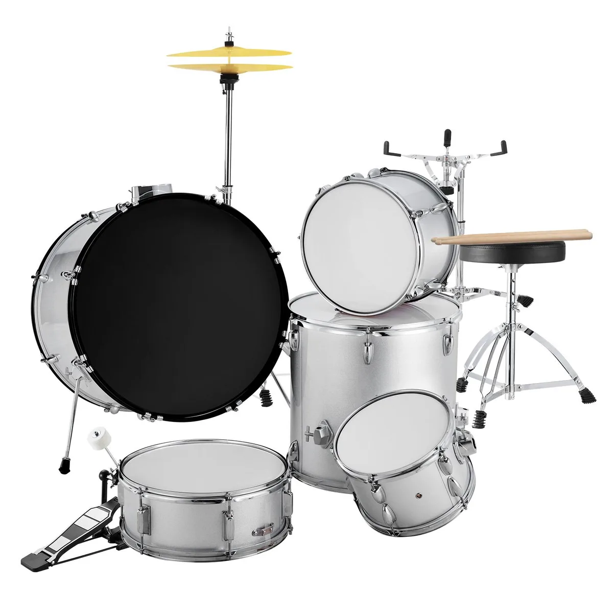 VEVOR VEVOR 5-Piece 22'' Acoustic Drum Kit Silver — product photo