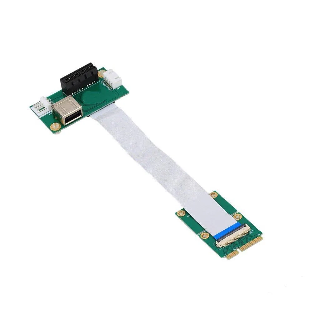 Fervit Fervit Mini PCI-E to PCI-E 1X Extension Cord Adapter Card with USB Riser Card — product photo