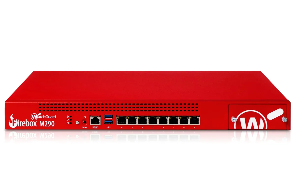 WatchGuard WatchGuard WGM29002003 firewall appliance 8 x 1GbE RJ45 3500000 sessions 2.5Gbps throughput — product photo