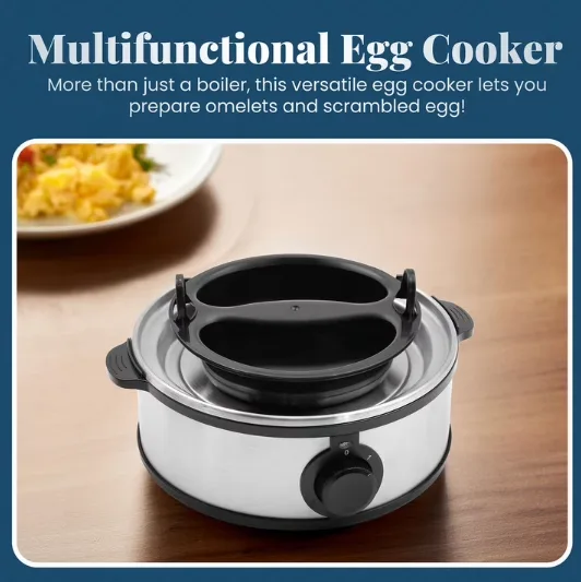 Elite Cuisine Elite Cuisine EGC425 Egg Cooker 7 Eggs 6.18" Stainless Steel — product photo