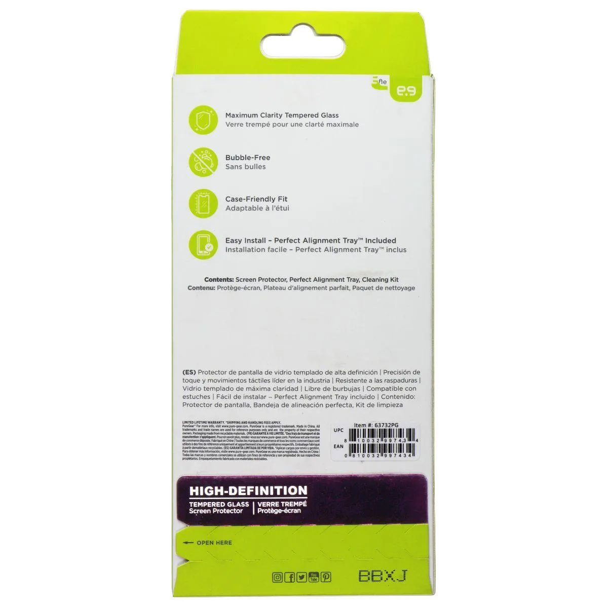 PureGear PureGear High-Definition Tempered Glass Screen Protector for Google Pixel 6 - Clear — product photo