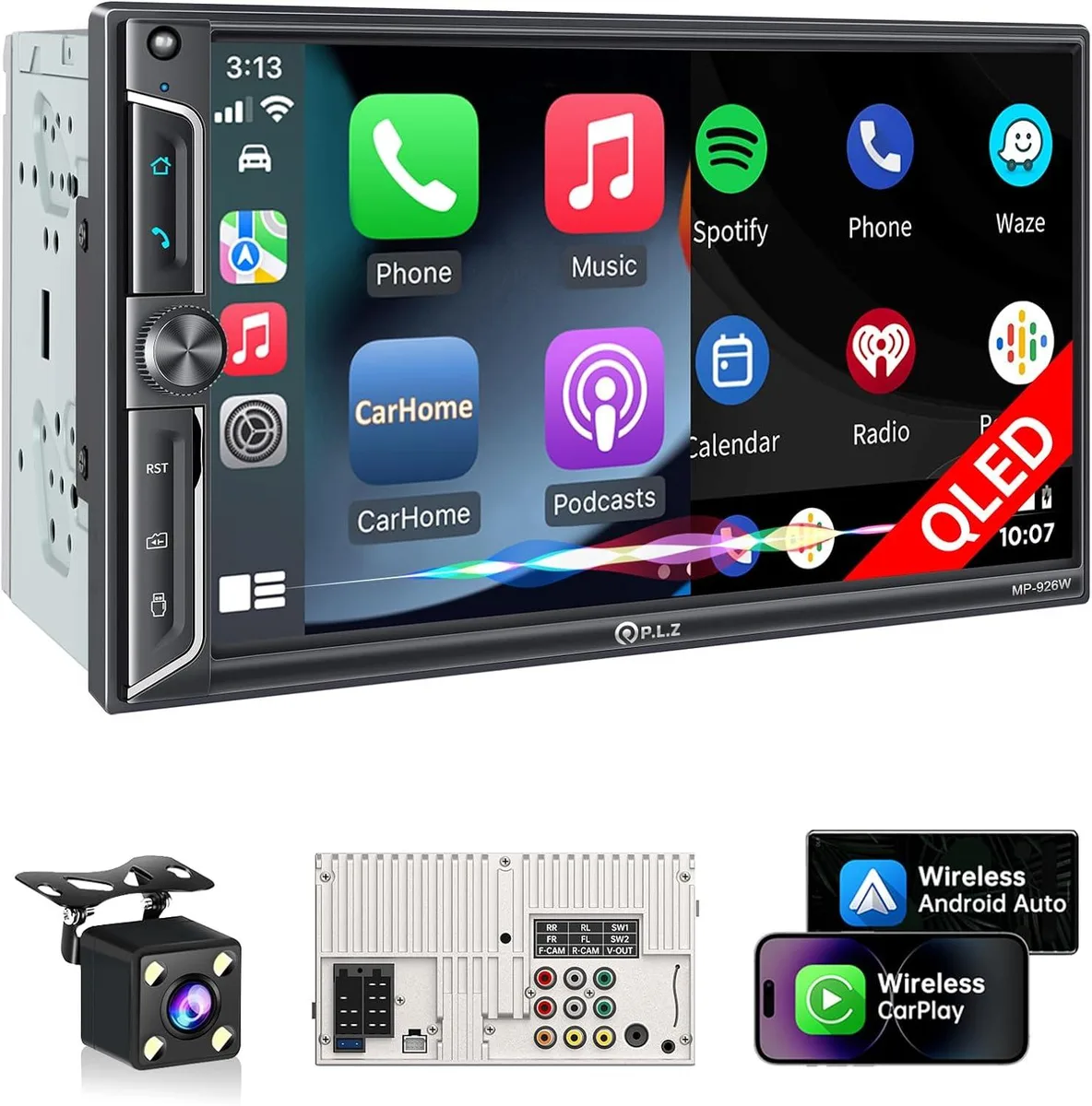 WUQ WUQ 7" Wireless Double Din Car Stereo Car Electronics Accessory — product photo