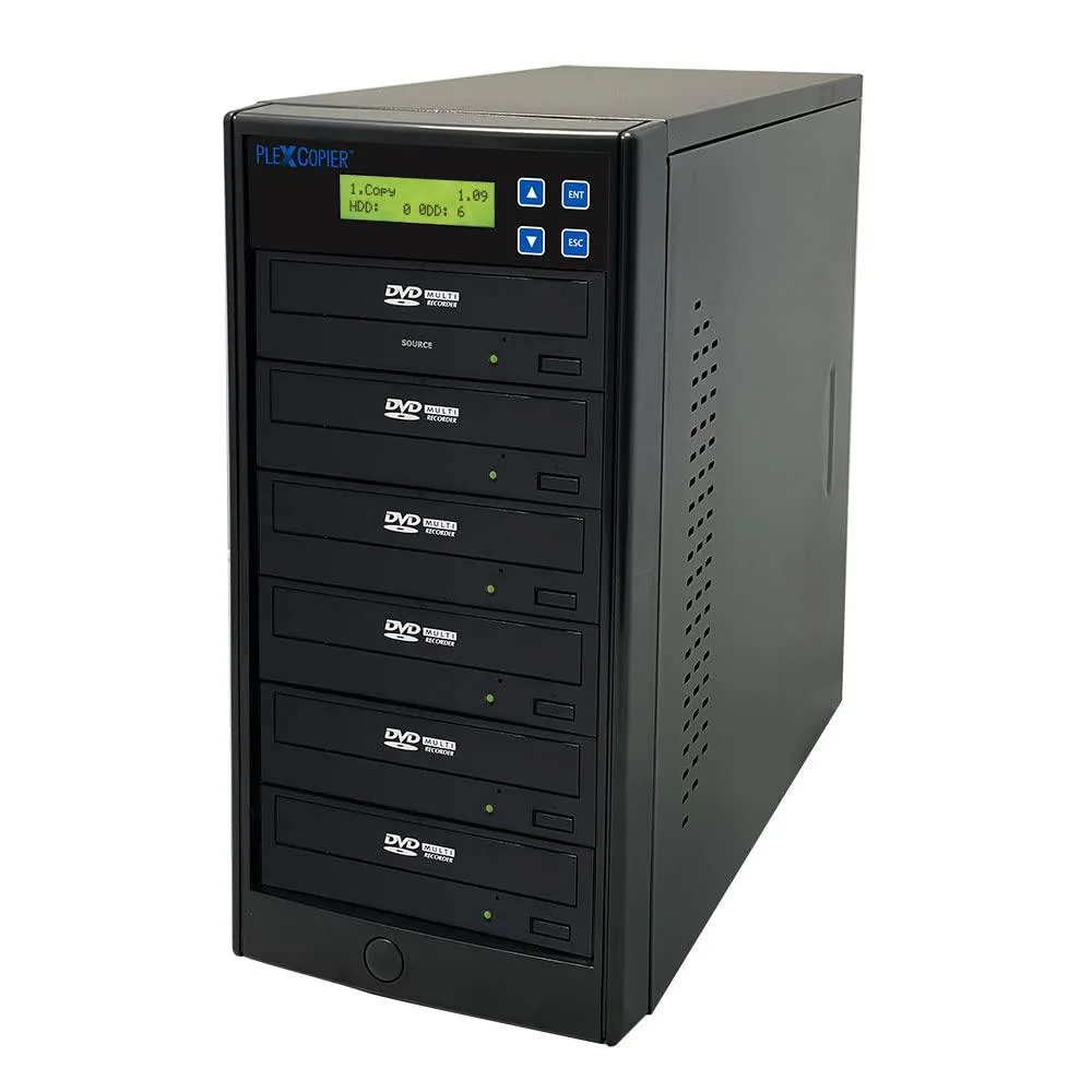 PlexCopier PlexCopier 24X SATA 1-to-5 DVD/CD Duplicator Tower — product photo