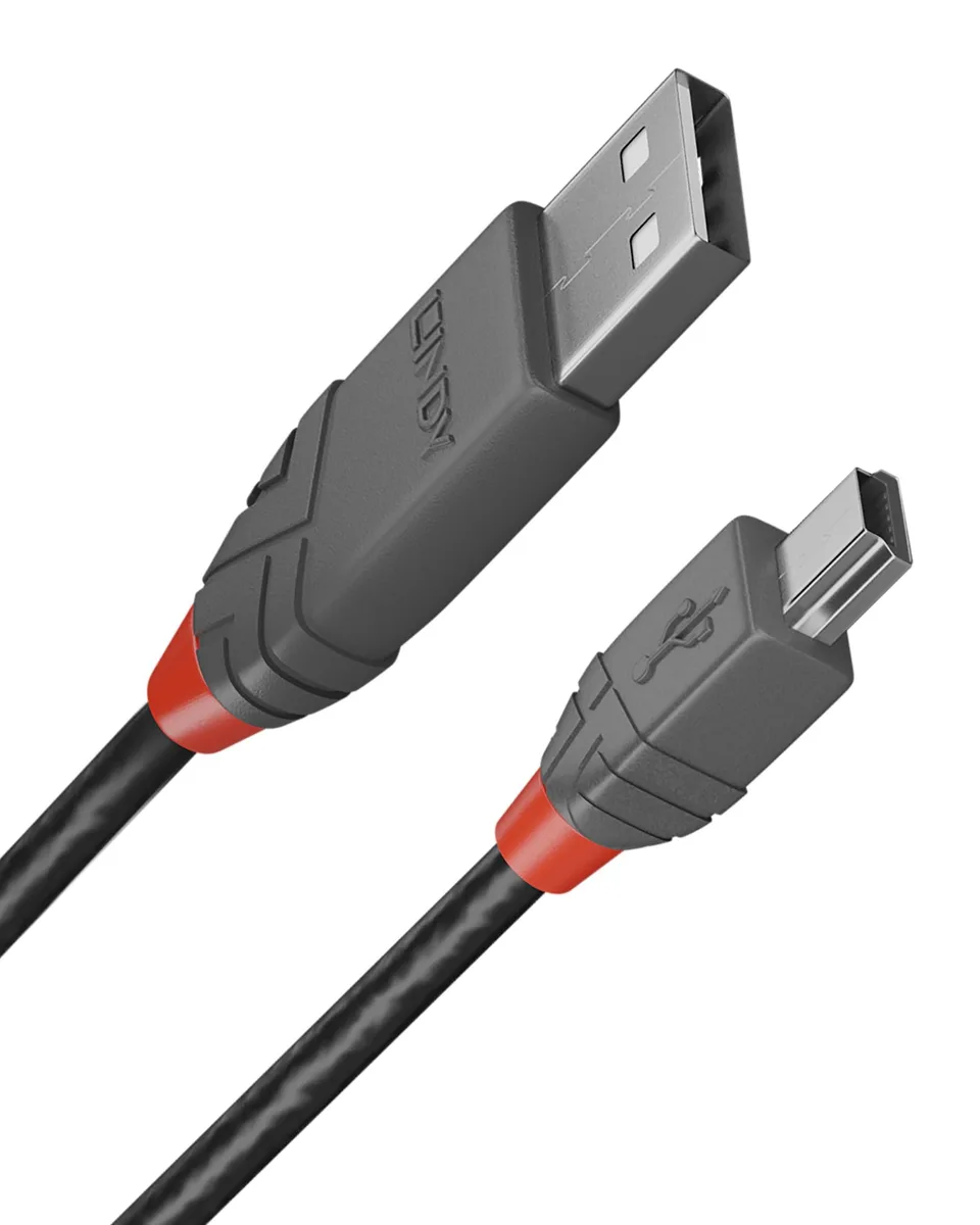 Lindy Fishing Tackle Lindy Fishing Tackle USB 2.0 Type A to Mini-B Cable 1m Anthra Line 36722 — product photo