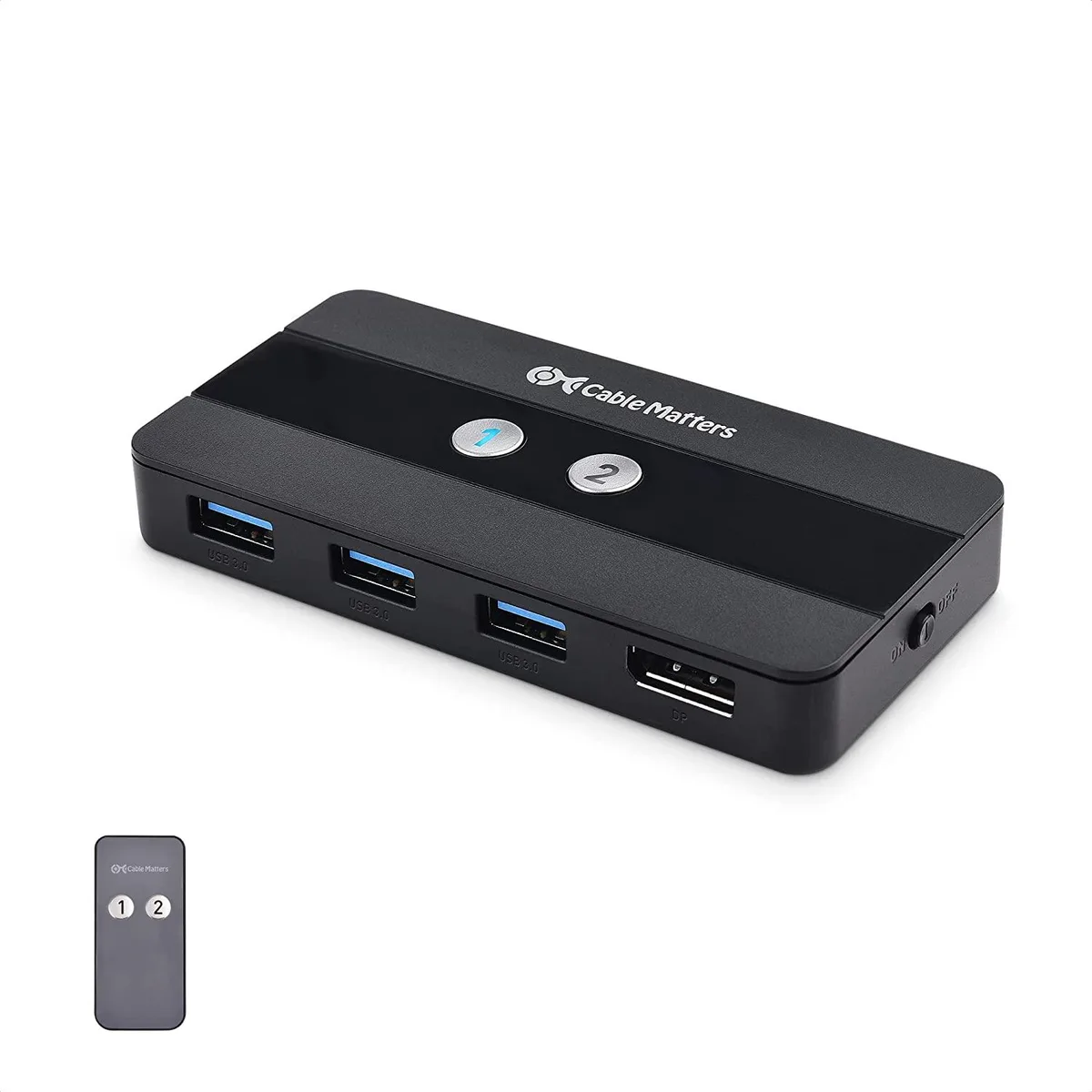 FOCUSTEC FOCUSTEC USB 3.0 KVM Switch DisplayPort 1.4 2 Computers 8K 60Hz 4K 120Hz 3 USB Ports — product photo