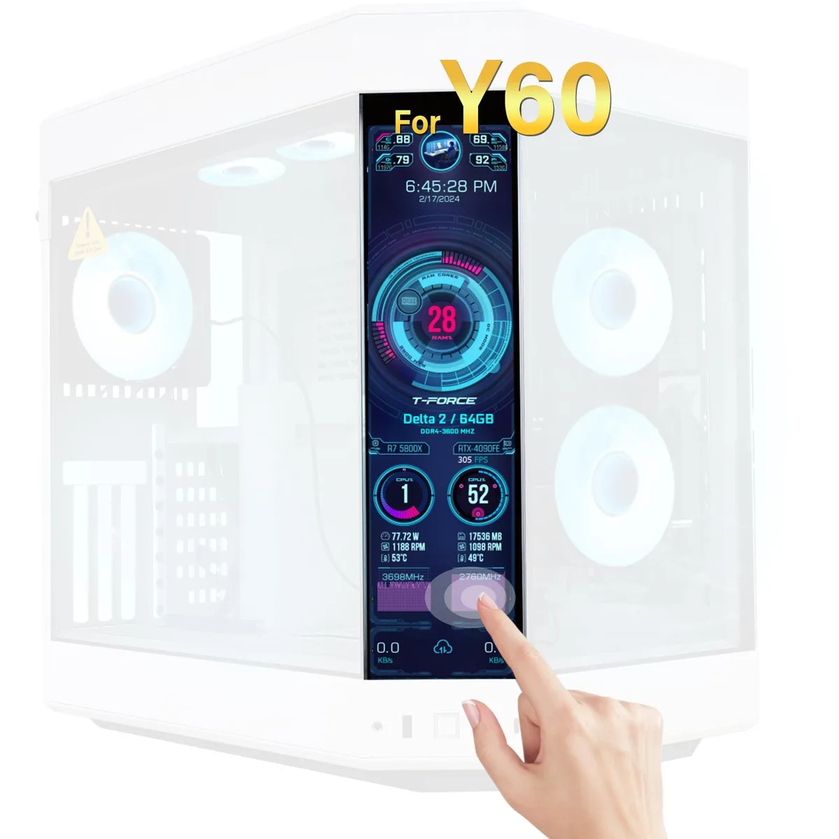 52Pi 52Pi 12.6" Touch Portable Monitor 1920x515 60Hz IPS — product photo