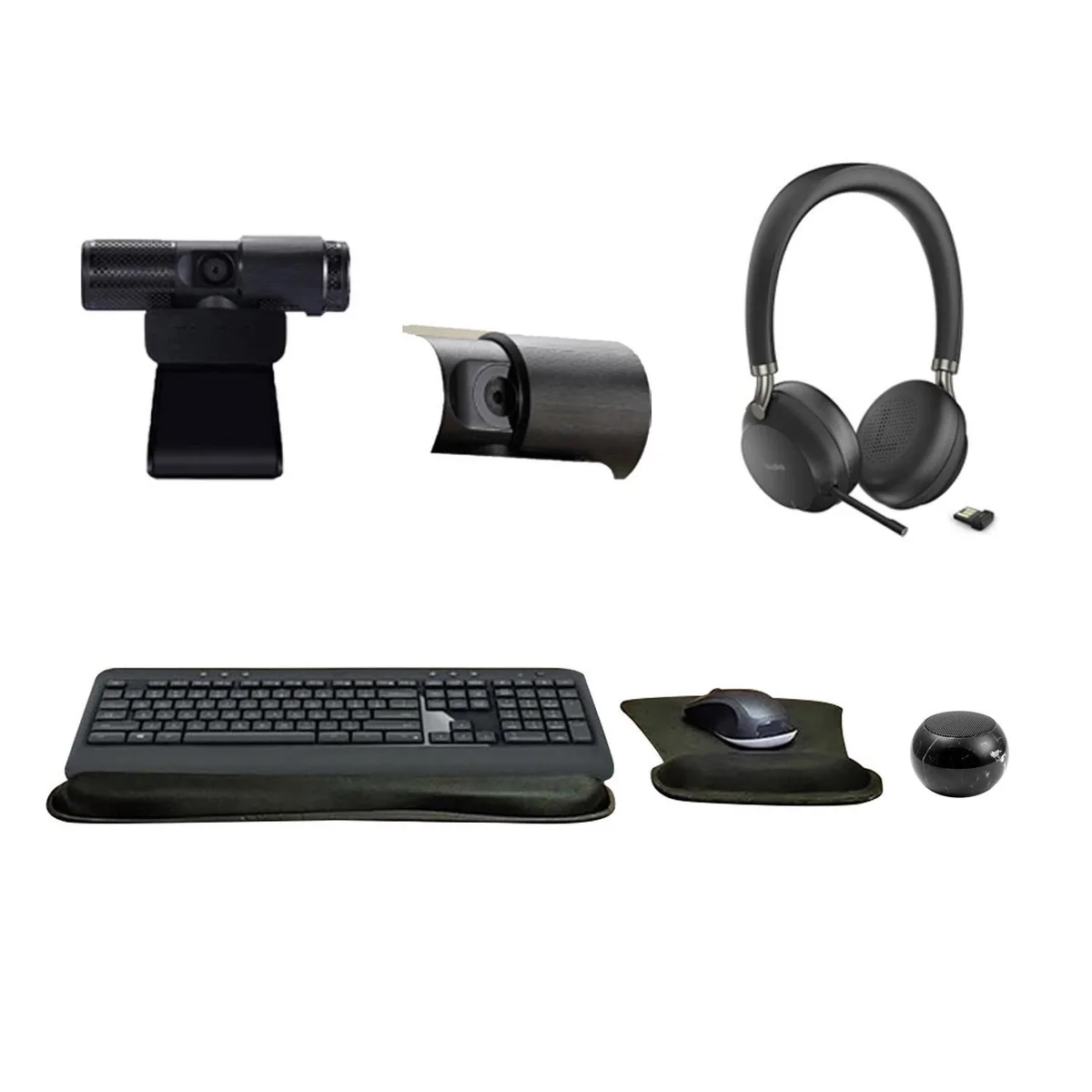 Yealink Network Technology Co., Ltd Yealink BH72 Black Wireless Headset Bundle with Cam 313, MK540, Gel Pad, Mini Speaker — product photo