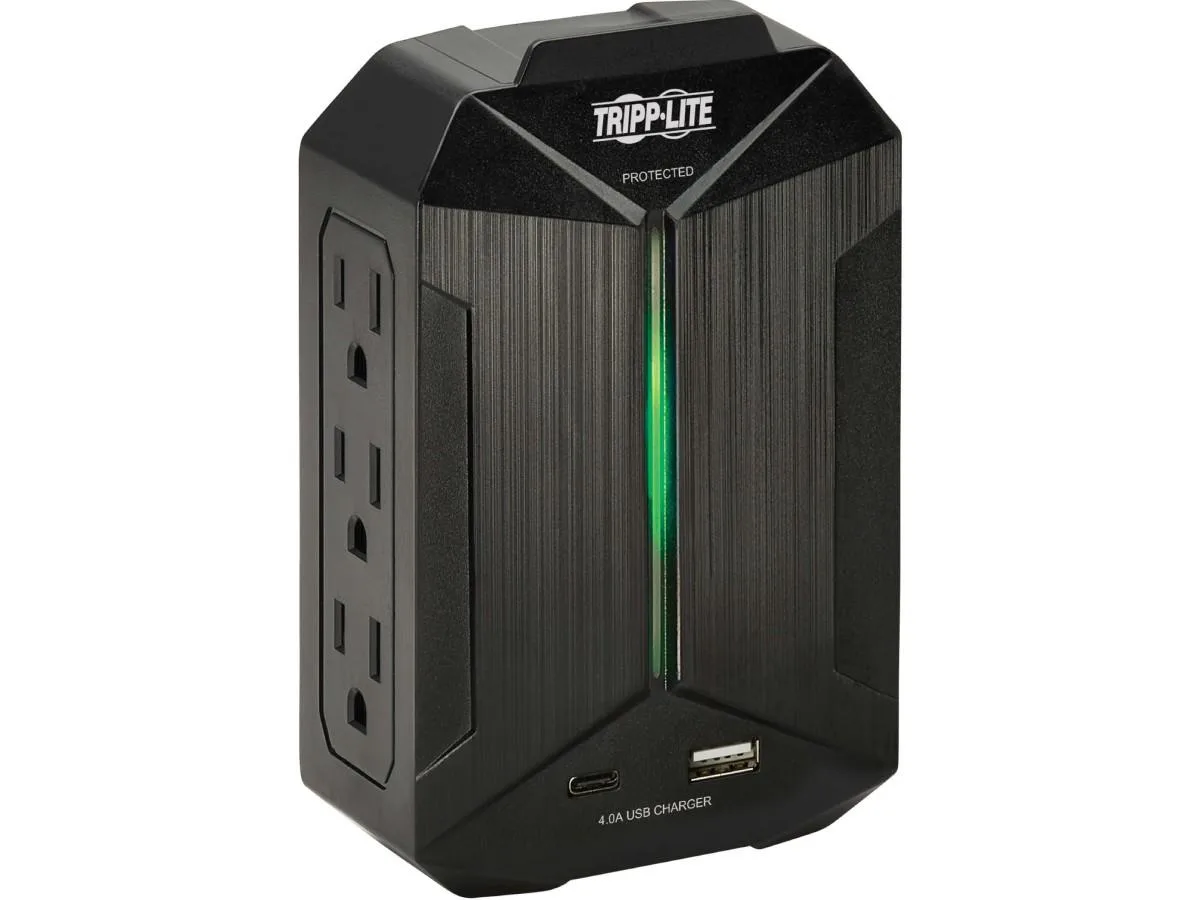 Tripp Lite Tripp Lite SK62USBC 6-Outlet Surge Protector 2 USB 490 Joules 120V Black — product photo