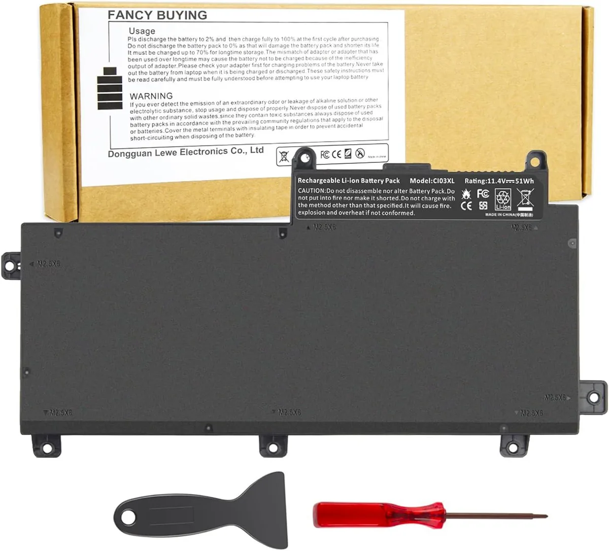 TAURKENAM TAURKENAM CI03XL 51Wh 11.4V laptop battery for HP ProBook 640 645 650 655 G2 G3 — product photo