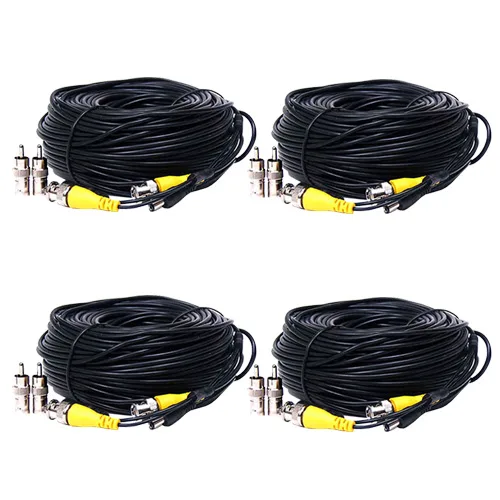 VideoSecu VideoSecu CBV1504 4 Pack 150ft Video Power Cable BNC RCA Adapters — product photo