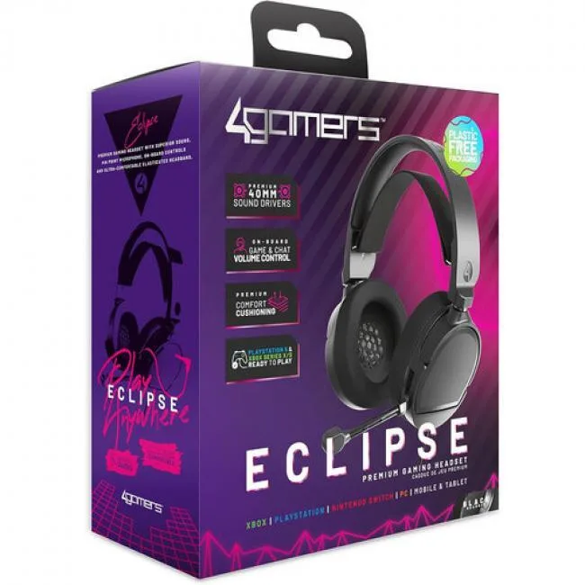 4Gamers 4Gamers XPECLIPSE4G wired gaming headset accessory — product photo