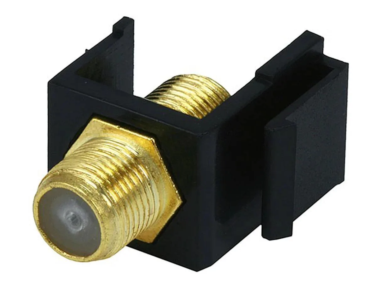 Monoprice Inc. Monoprice 106544 F-Type Female Coupler Keystone Jack Black — product photo