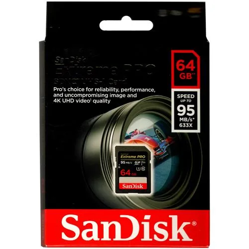 SanDisk SanDisk Extreme Pro 64GB SDXC UHS-I U3 V30 95/90MB/s — product photo