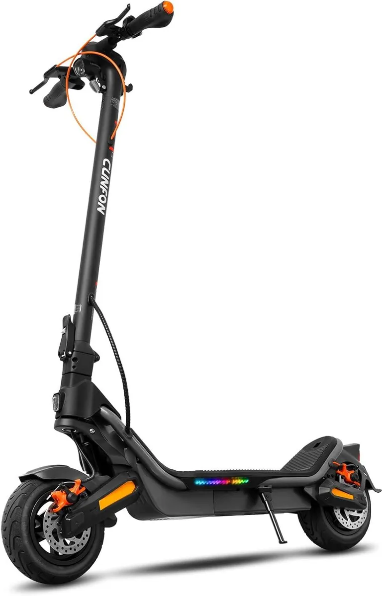 CUNFON CUNFON RS500 Electric Scooter 25 mph 25-35 miles 9.5" tubeless tires Silver Grey — product photo