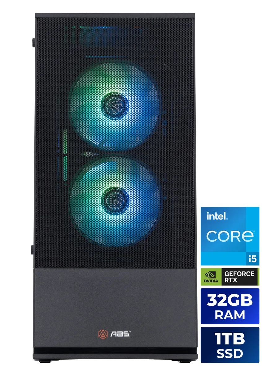 ABS ABS C1A45N56R3 Cyclone Aqua Gaming PC i5-14400F RTX 5060 32GB DDR4 1TB SSD — product photo