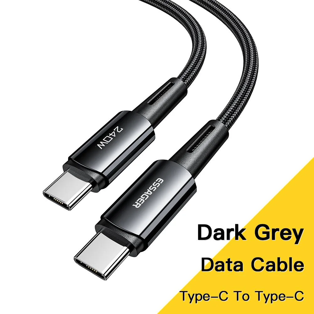 LUOM LUOM Essager CG240W USB-C Cable 240W 6.6ft Black — product photo