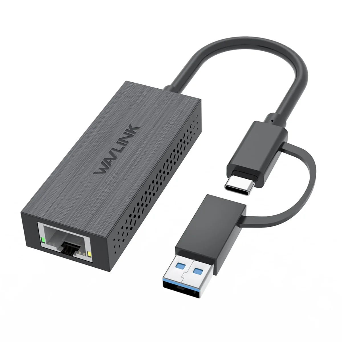 No Sew No Sew WL-NWU331GCA 2.5G USB-C USB-A Ethernet Adapter Black/Gold — product photo