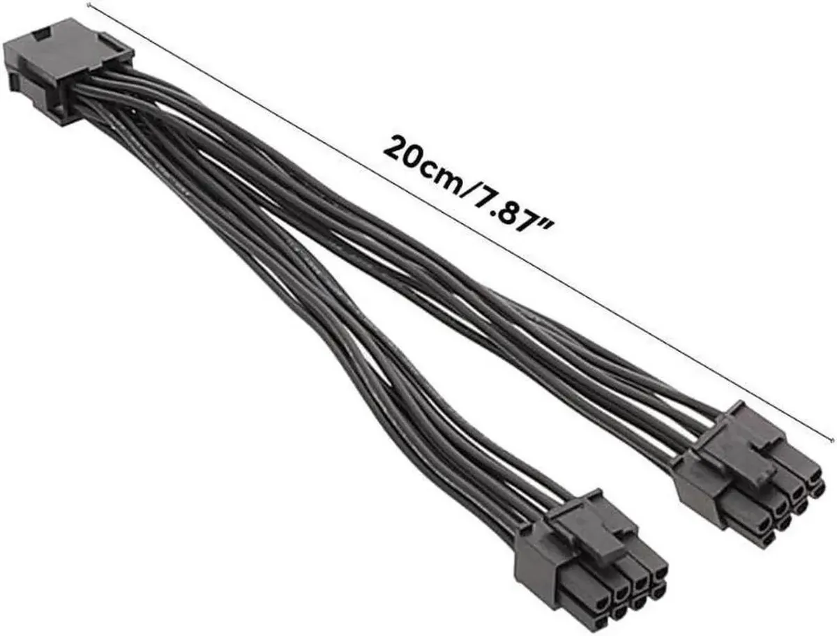 Vszerda Vszerda PCIe 8Pin Female to 2x 8Pin Male Adapter Cable 20cm — product photo