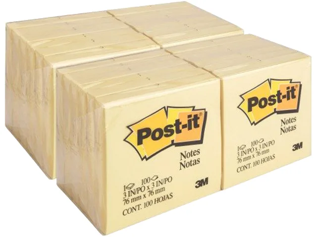 3M 3M 654YWBD Sticky Notes 12 Pack — product photo