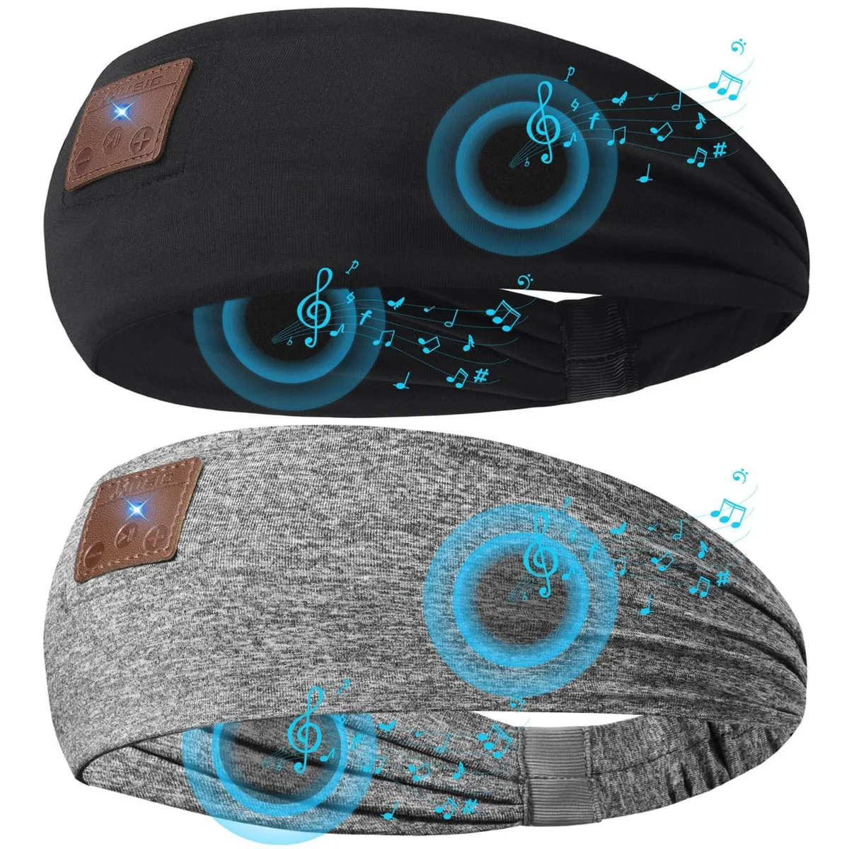 Adafruit Adafruit Bluetooth 5.4 Headband Headphones 2-Pack Black Grey 2 in 1 Accessory — product photo