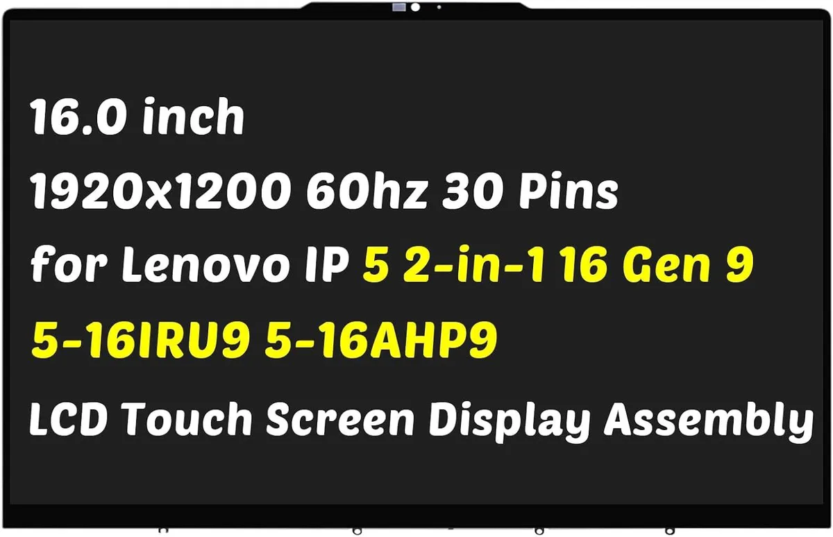 NUOLAISUN NUOLAISUN 16" 1920x1200 30-Pin Touch LCD Screen 5D10S40096 — product photo