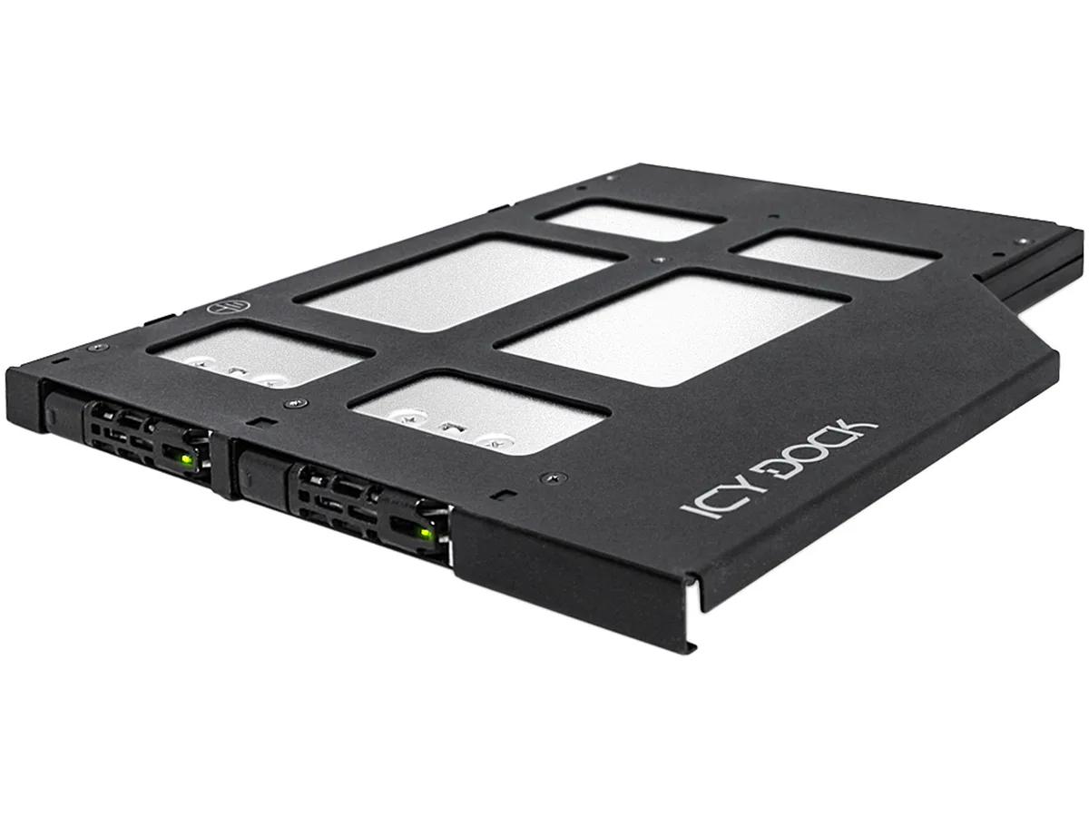 ICY DOCK ICY DOCK MB852M2PO-B 2× M.2 NVMe SSD enclosure 9.5mm ODD bay ssd accessory — product photo