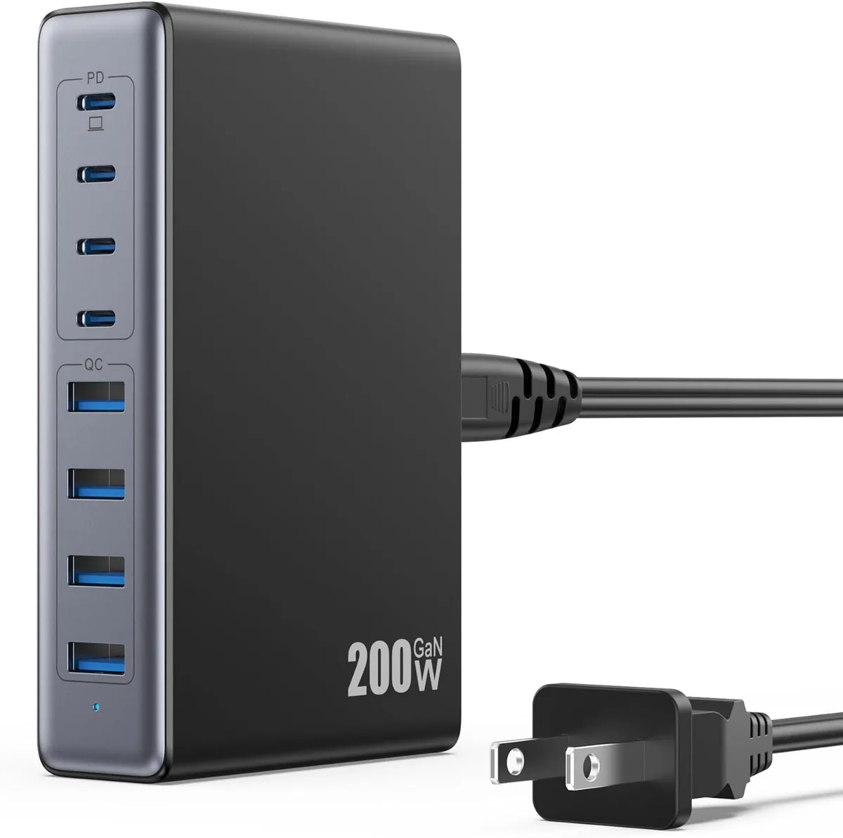 ONITOON ONITOON 200W GaN IV 8-Port USB Charger Black — product photo
