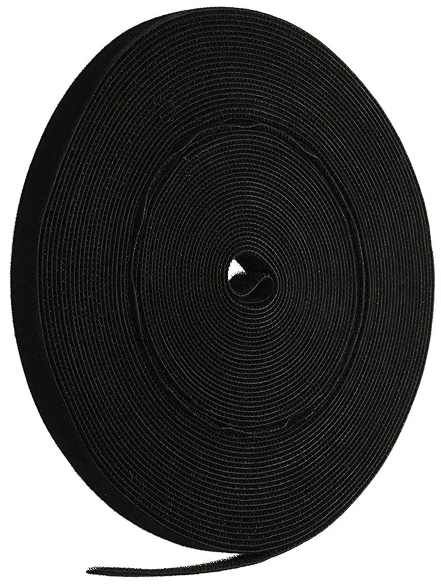iMBAPrice iMBAPrice Cable Fastening Tape 0.75 inch Hook & Loop 75 feet 25 Yards Black — product photo