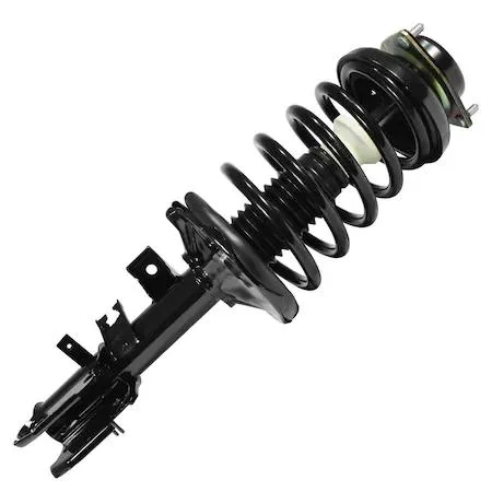 Unity 11351 front left complete strut assembly, silver metal coil spring and housing