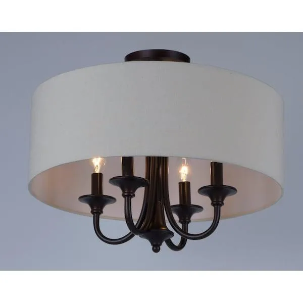 Maxim Mfg. Maxim Mfg. 10013OMOI Bongo 4-Light 18" Oil Rubbed Bronze Flush Mount — product photo