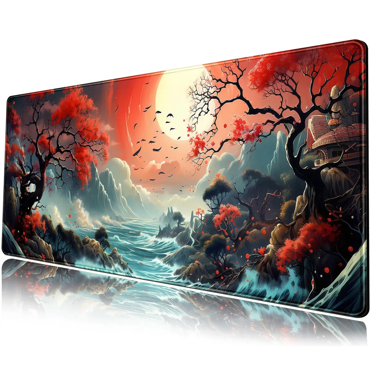 KEHIPI KEHIPI Japanese Desk Mat Extended Gaming Mousepad Oceanic Passage 31.5''X11.8' — product photo