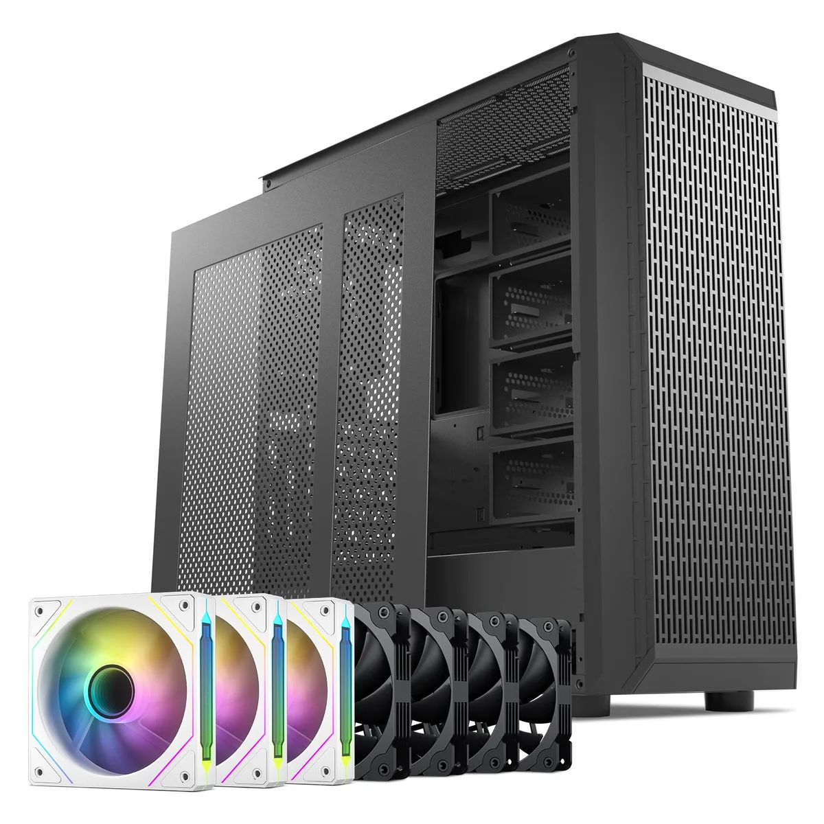 DARKROCK DARKROCK Classico Storage Master ATX Mid Tower PC Case 10×3.5" Black — product photo