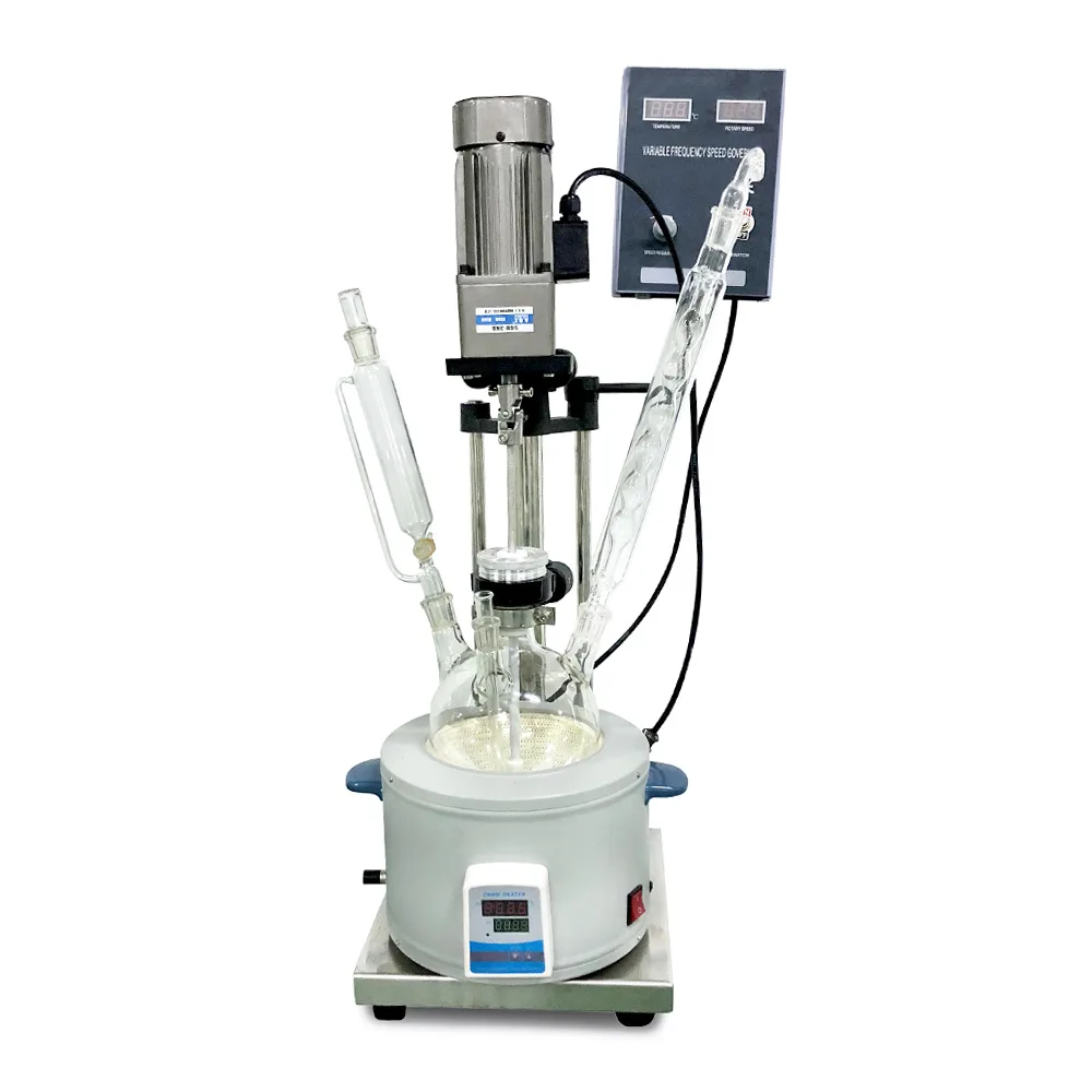 HNZXIB HNZXIB F-1L 1L Glass Reactor 110V 0.53kW Mantle 350°C 1000rpm laboratory supply — product photo