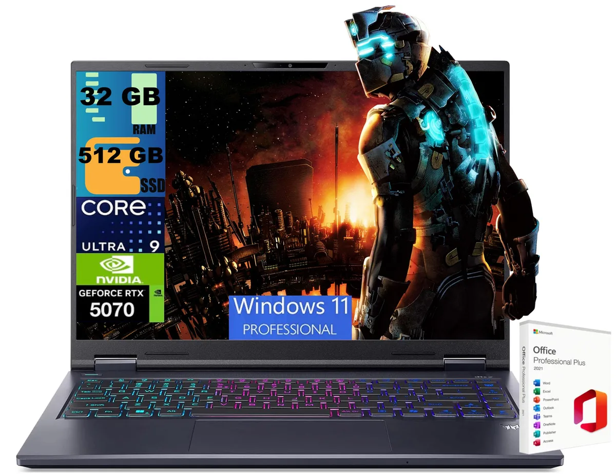 Acer America Acer America Predator Helios Neo 14 Raider gaming laptop 14.5 165Hz Core Ultra 9 285H RTX — product photo