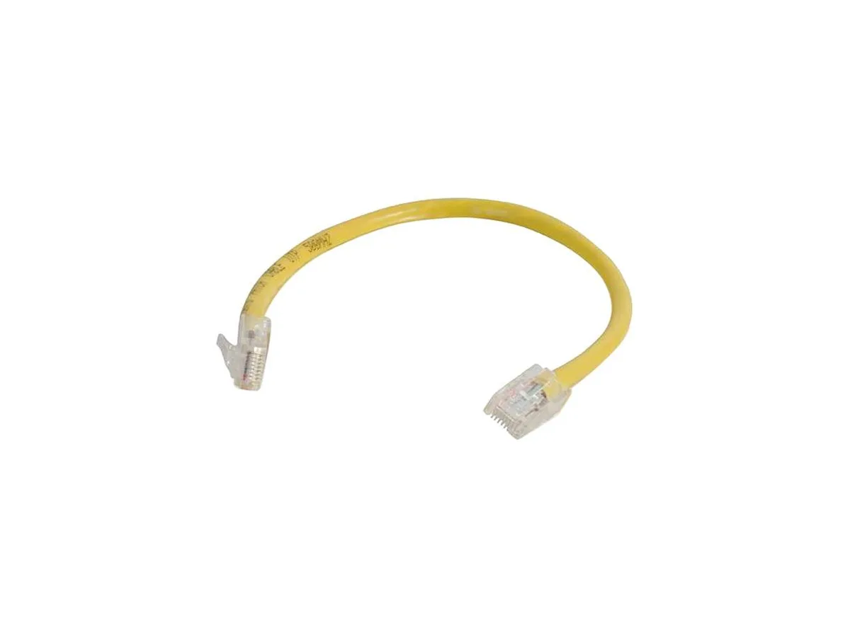 sakose sakose 04085 Cat6 network ethernet cable Yellow 1 ft .30 m 2 cables — product photo